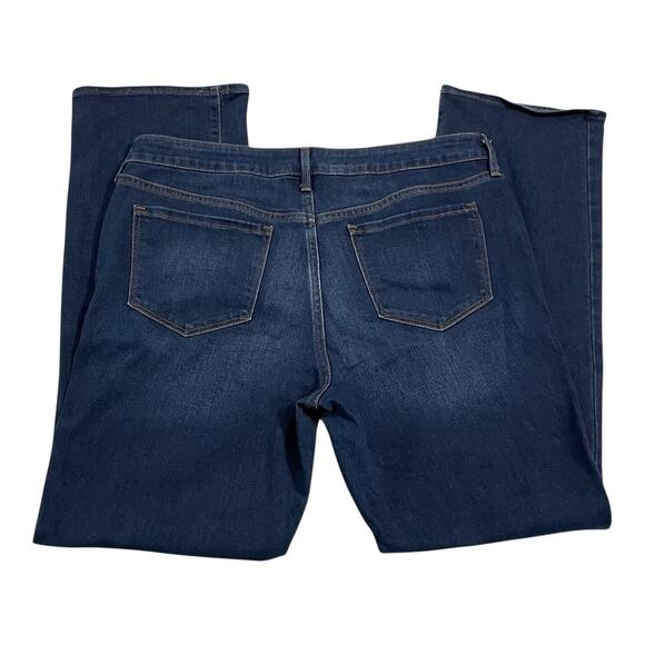 Old Navy Womens Size 14 Kicker Boot Cut Stretch Mid Rise Dark Wash Blue Denim - Picture 5 of 12